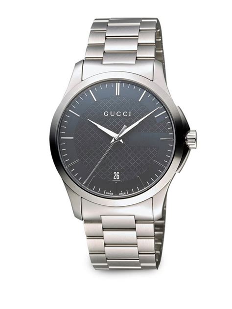 gucci watch men's stainless steel|stainless steel Gucci watch men.